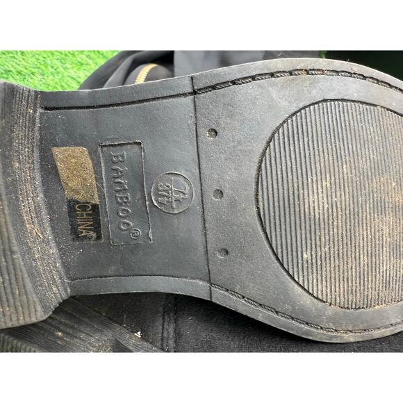 Bamboo- Black-Above Knee Boots- Size 7.5 W - Picture 4 of 7